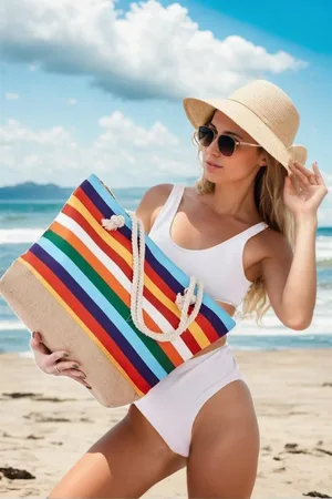 Dewberry 59969 Women Beach Bag-MULTICOLOR