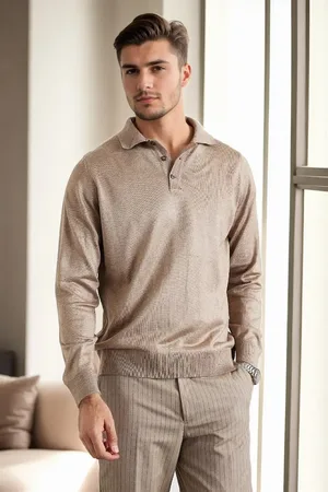 Dewberry 28296 Polo Neck Mens Knit Sweater-VISION