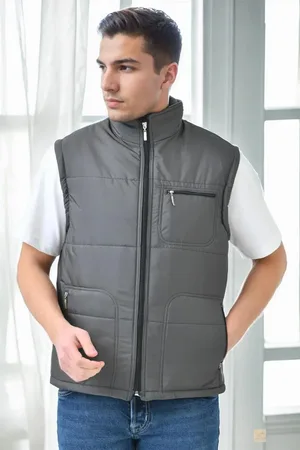 Dewberry 84478 Classic Mens Vest-GREY