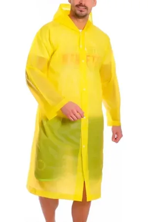 Dewberry 89028 Waterproof Windproof Mens Raincoat-YELLOW