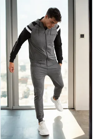 Dewberry 82501 Mens Tracksuit Set-ANTHRACITE