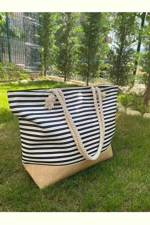 Dewberry 92547 Soft Handle Womens Beach Bag-BEIGE