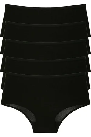 Dewberry 98545 Women Panties High Waist Pack of 5-BLACK