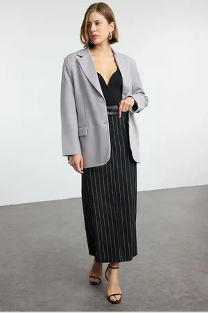 Trendyol Grey Extra Oversize Blazer Jacket