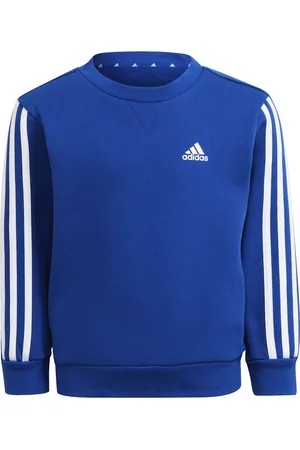 adidas Dětská mikina Essentials 3-Stripes Crew Neck Royal Blue