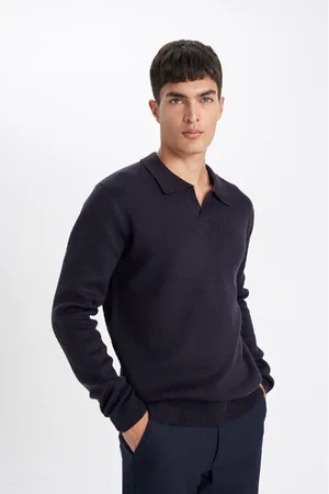 DeFacto Standard Fit Regular Cut Polo Neck Knitted Sweater