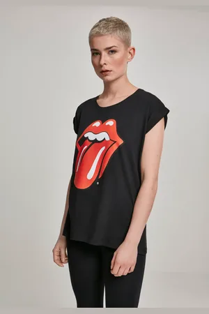 Merchcode Dámské tričko Rolling Stones Tongue černé
