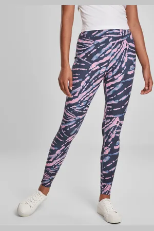 Urban classics Dámské legíny s vysokým pasem Dye Dye Darkshadow/růžová