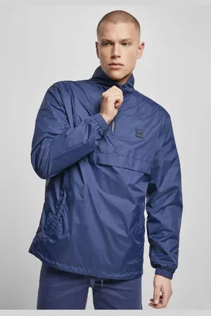 Urban classics Stand Up Collar Pull Over Jacket tmavě