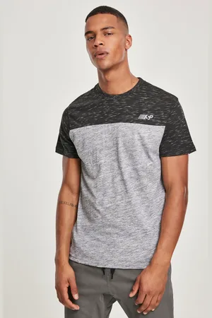 Southpole Color Block Tech Tee mramorově šedé