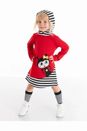 Denokids Dívčí šaty CFF-20S1-037/RED-320-08