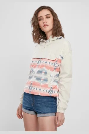 Urban classics Dámská bunda s prodlouženým ramenem offwhite/summerinka