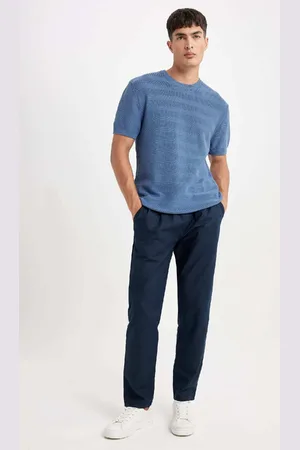 DeFacto Jogger Pants Cotton Skinny Leg Elastic Waist Lace-up Pocket