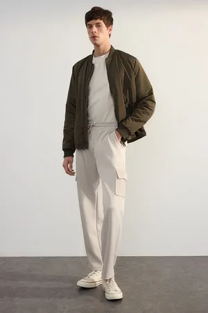 Trendyol Limited Edition Mink Wide Leg/Wide Cut Mesh Cargo Pocket Sweatpants