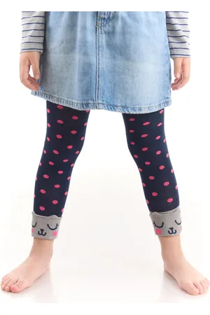 Denokids Cat Polka Dot Dívčí ponožky Punčocháče