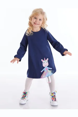 Denokids Dívčí šaty CFF-20K1-019/Navy Blue