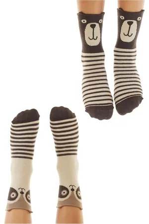 Denokids Bear and Raccoon Boys 2-Pack Socks Set