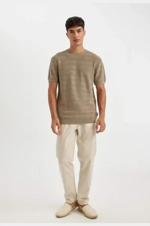 DeFacto Jogger Pants Cotton Skinny Leg Elastic Waist Lace-up Pocket