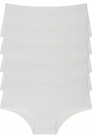 Dewberry 98545 Women Panties High Waist Pack of 5-WHITE