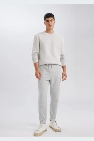 DeFacto Standard Fit Waist Tie Elastic Leg Pocket Basic Plain Jogger Sweatpants