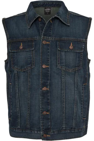 Urban classics Džínová vesta denimblue