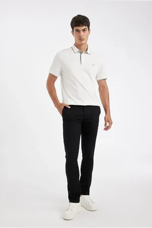DeFacto Chino Canvas Trousers Slim Fit Slim Cut 4 Pocket Cotton Gabardine Flexible Skinny Leg