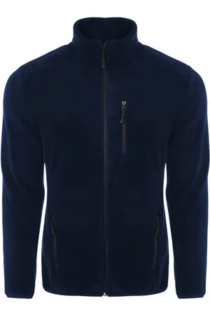 Dewberry 24601 5 Pocket Outdoor Full Zipper Fleece Jacket-NAVY BLUE