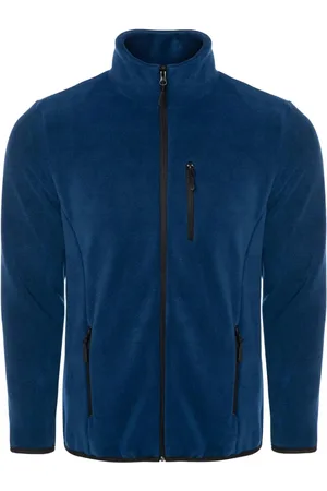 Dewberry 24601 5 Pocket Outdoor Full Zipper Fleece Jacket-INDIGO