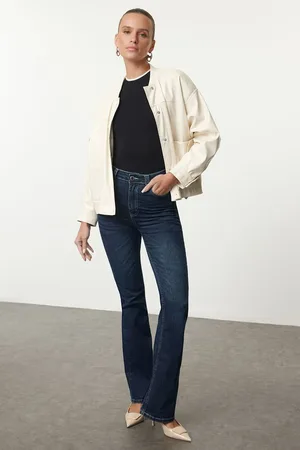 Trendyol Blue High Waist Flare Jeans