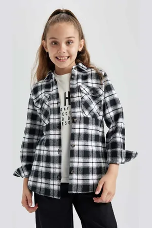 DeFacto Girl Flannel Long Sleeve Shirt