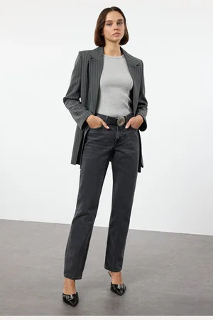 Trendyol Black Low Waist Comfort Straight Jeans