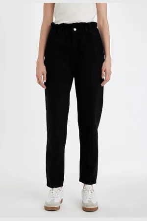 DeFacto Paperbag Elastic Waist Short Leg Ankle Length Jeans