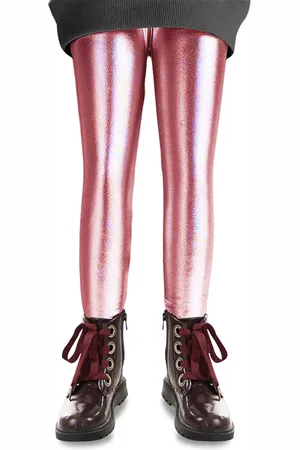 Denokids Girls Metallic Shiny Leggings
