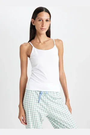DeFacto Fall In Love Cotton Thin Strap White Undershirt