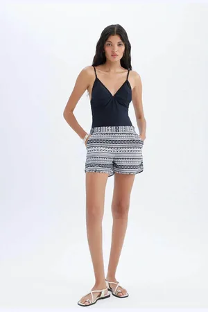 DeFacto Fall In Love Regular Fit Ethnic Patterned Swim Shorts