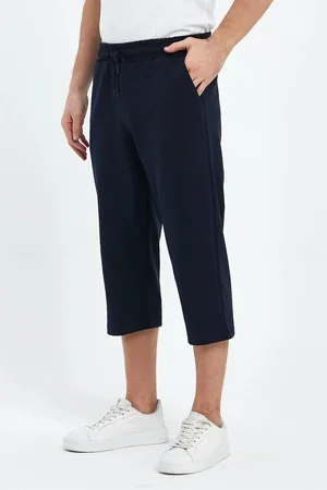 Dewberry 92406 Adjustable Elastic Waist Mens Capri-NAVY