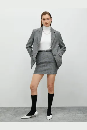Koton Mini Pencil Skirt with Belt Detail and Pockets