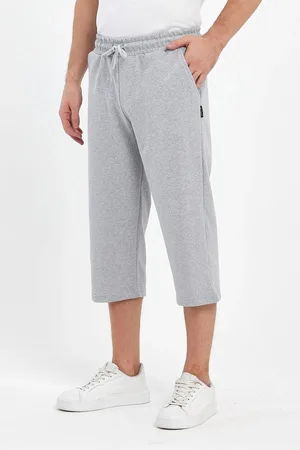 Dewberry 92406 Adjustable Elastic Waist Mens Capri-GREY