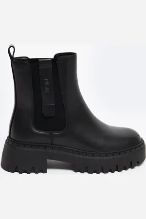 Big Star SHOES Kožené Zateplené Kozačky Chelsea Dámské
