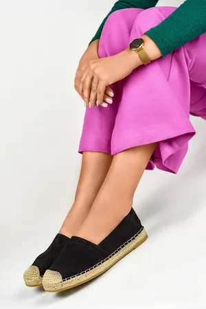 Primohurt Dámské klasické černé espadrilky