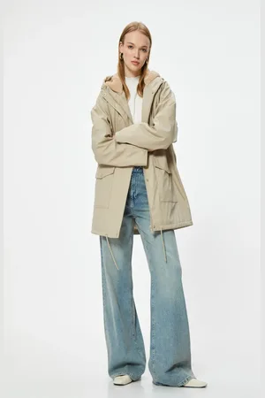 Koton Beige Youth Coat