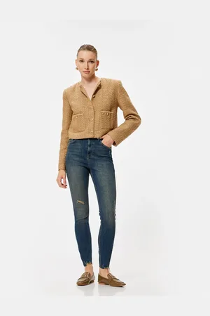 Koton Skinny Leg High Waist Ripped Jeans - Carmen Skinny Jeans