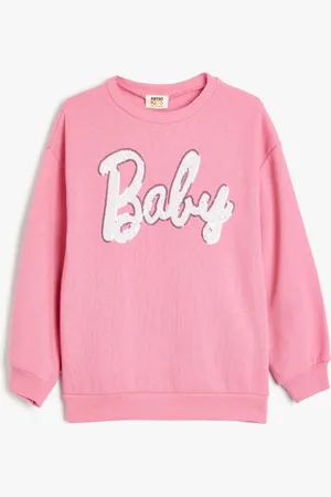 Koton Oversize Sweatshirt Long Sleeve Crew Neck Sequined Raised