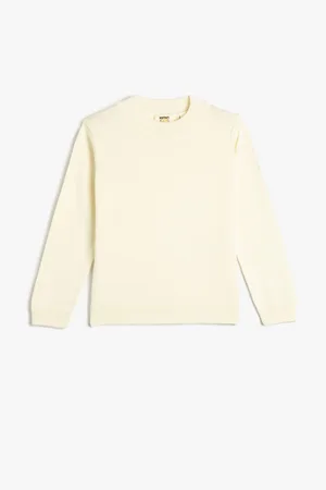 Koton Sweater Knitwear Basic Long Sleeve Half Stand Collar