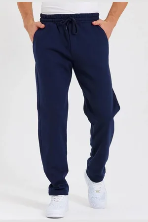 Dewberry 62819 Straight Leg Back Pocket Detailed Sweatpants-NAVY BLUE