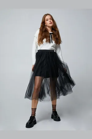 Koton Tutu Skirt Maxi Length A Cut Elastic Waist