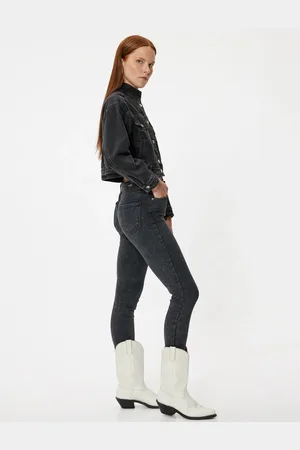 Koton High Waist Jeans Skinny Fit Buttoned - Carmen Jeans