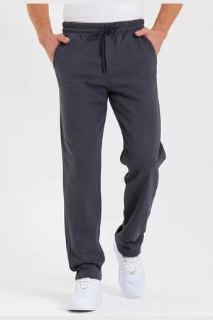 Dewberry 62819 Straight Leg Back Pocket Detailed Sweatpants-ANTHRACITE