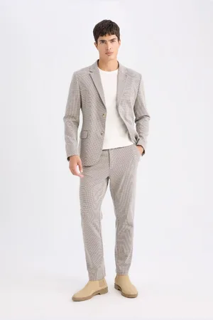 DeFacto Gabardine Trousers Tailored Regular Fit Pocket Straight Leg