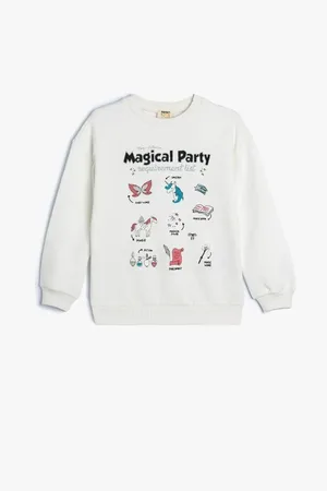 Koton Sweatshirt Unicorn Printed Long Sleeve Crew Neck Cotton
